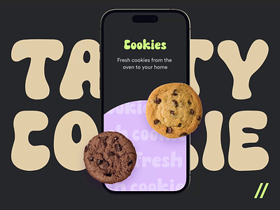 Fresh Cookies Mobile IOS App android animation app app design app interaction cookies dark theme dashboard delivery design foodtech ios mobile mobile app mobile ui motion online order ui ux
