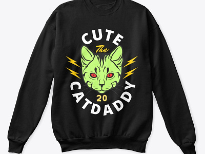 Cute the cat dady Classic Crewneck Sweatshirt angrytshirt classic crewneck sweatshirt cotton t shirt design fashion illustration logo man fashion online fashion t shirt tshirt