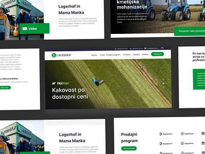 Lagerhof - Presentational page agricultural machines agriculture agronomy black brand identity creative agency farming green homepage machinery nature web web design web site white