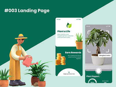 Landing Page UI Design dailyui dailyuichallenge design plantui ui uidesign ux