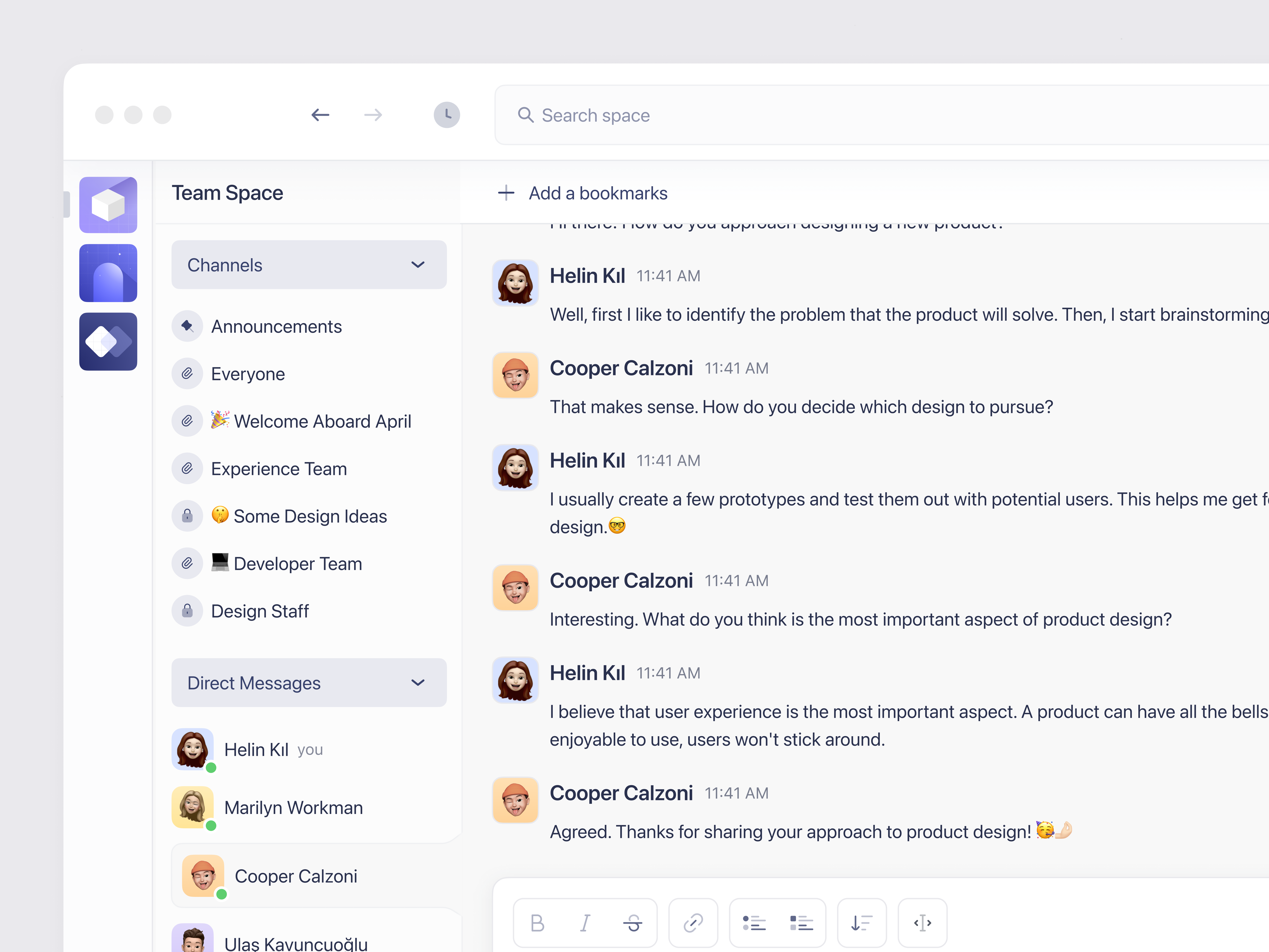 Team Chat App app chat dashboard design discord icon illustration logo product product design slack team ui web