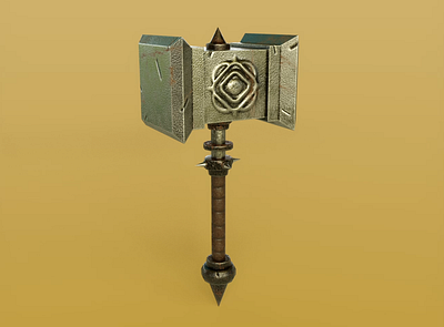 Metal Hammer - Low Poly 3d Model 3d 3d game assets 3d model digital 3d game art hammer low poly metal props weapon