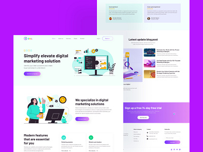 dms. Sass - Digital marketing website agency agency website branding digital agency landing page design real estate website sass website sass website design ui ux