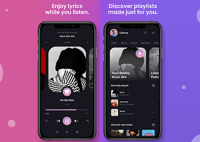 Music Player 🎵 design figma mobile design ui ux