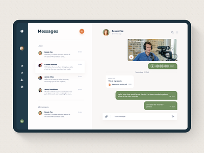 Simple Therapy Chat chat clean green healthcare medtech simple therapy ui voit web app