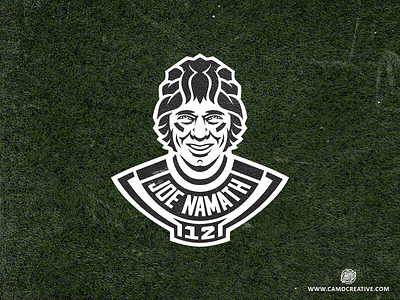 Joe Namath camocreative character design icon joenamath logo nfl sport