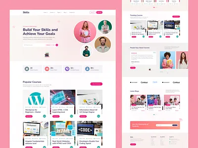 LMS Website Design childhood course education figma homepage landing page design learning learning platform lms online class online education school skills student study training ui uiux web design website