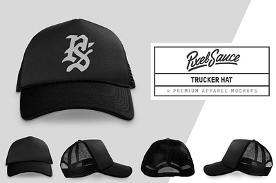 Trucker Hat Mockups branding cap design graphic design hat design hat mockup illustration