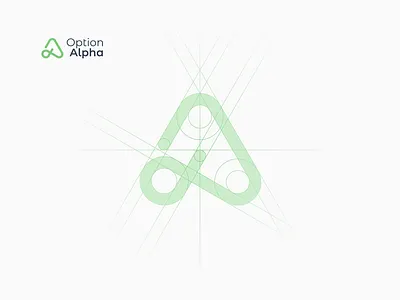 Option Alpha | Logo Construction alpha branding clever concept construction design geometric logo geometry graphic design guide guidelines letter line logo logo design logo grid minimalist monogram shape