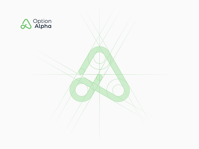 Option Alpha | Logo Construction alpha branding clever concept construction design geometric logo geometry graphic design guide guidelines letter line logo logo design logo grid minimalist monogram shape