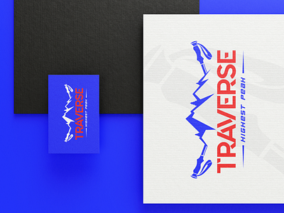 Traverse branding alpine branding design geometry logo minimal mountain outdoors shape sports typography