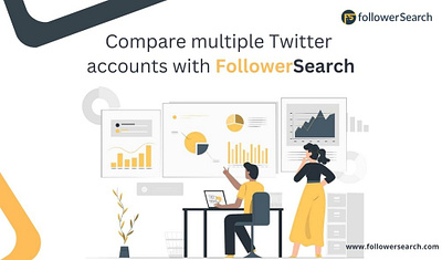 Compare Accounts with FollowerSearch analyticstool followersearch followerwonk followerwonkalternative graphic design twitter twitteranalyticstool