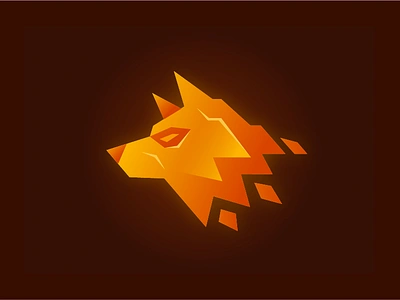 Blaze Wolf Logo Design animal blaze branding crystal design digital fire flame flat gem illustration lights logo mark mascot minimal symbol vector wild wolf