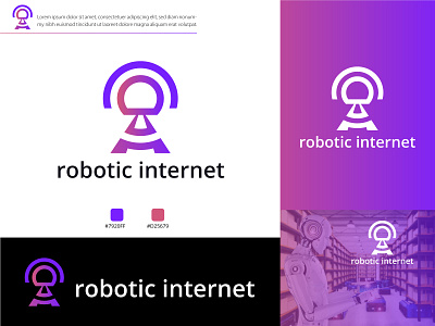 Robotic internet modern minimal logo design templete business logo clean company logo creative logo design designer graphic design graphics designer icon illustrator logo logo branding logo design logo designs logo type minimal logo modern modern logo vector website logo