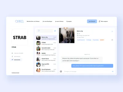 ORRA - Messaging, mailbox blue desktop email interface maibox messaging messenger ui ux website