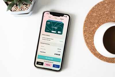 Simple Checkout app concept credit card ui