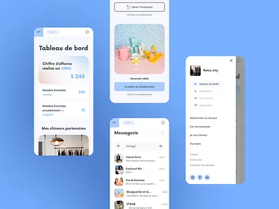 ORRA - Mobile, web app app blue dashboard desktop interface menu messaging mobile ui ux web app webapp website