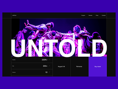 Concept for music festival 2023 branding dansing design figma illustration music music festival neon neon style photoshop purple swiss style typography ui ux vector