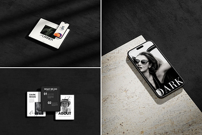Dark Branding Mockup Collection 3d branding design illustration ipad mockup iphone mockup macbook mockup mockup mockup set