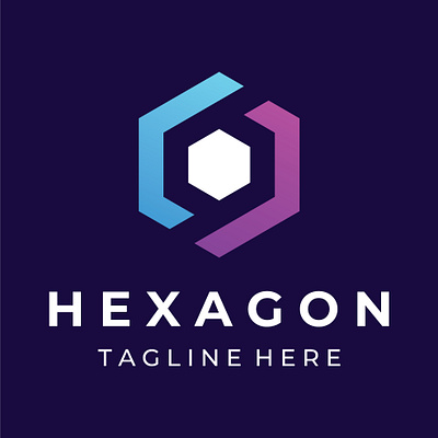 Hexagon logo business element