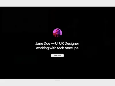 Design portfolio home variant template clean concept design design portfolio framer minimal portfolio simple template typography ui