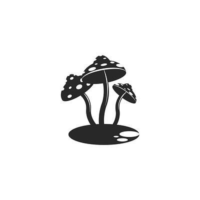 Amanita mushrooms illustration amanita logo amanita mushrooms black and white cartoon cartoon illustration fantasy illustration fungus graphic design illustration minimal negative space print vector