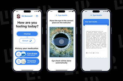 An eye health scan App ✨ app appdesigner applicationdesign applications design mobile mobileapp mobiledesigner ui uxui