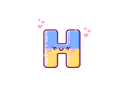 H — Home 🇺🇦 adobe illustrator cartoon character cute home illustration kawaii mbe style standwithukraine sticker design ukraine