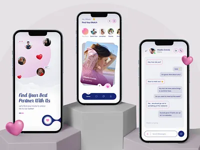 Dating App Design To Find Your Perfect Match📱💞 app design bumble dating dating app dating app ui dating app ui kit dating mobile app dating website match finder online dating relationship tinder ui ux