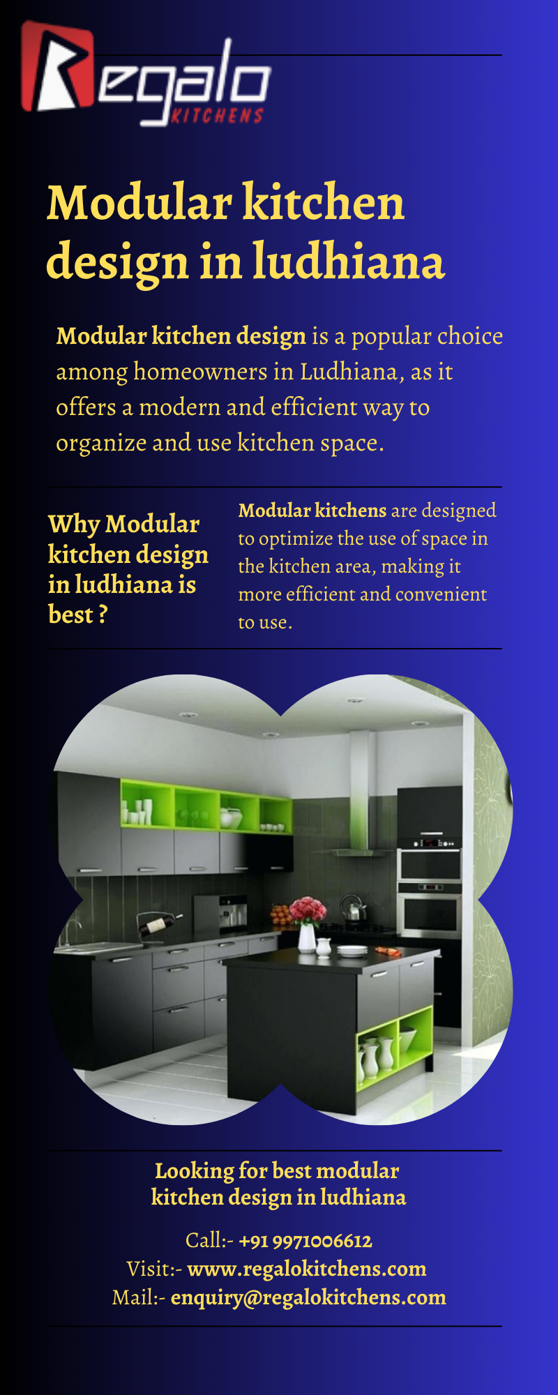Modular kitchen design in ludhiana Regalokitchens by