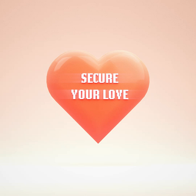 Secure Your Love | Valentine's Day 3d animation blender defi design graphic design heart love valentines