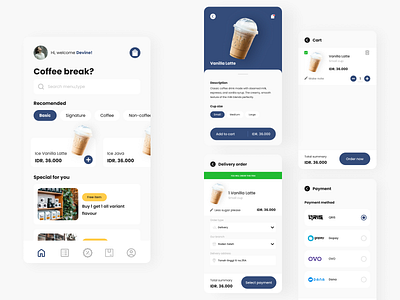 Coffee mobile apps app design ui ux