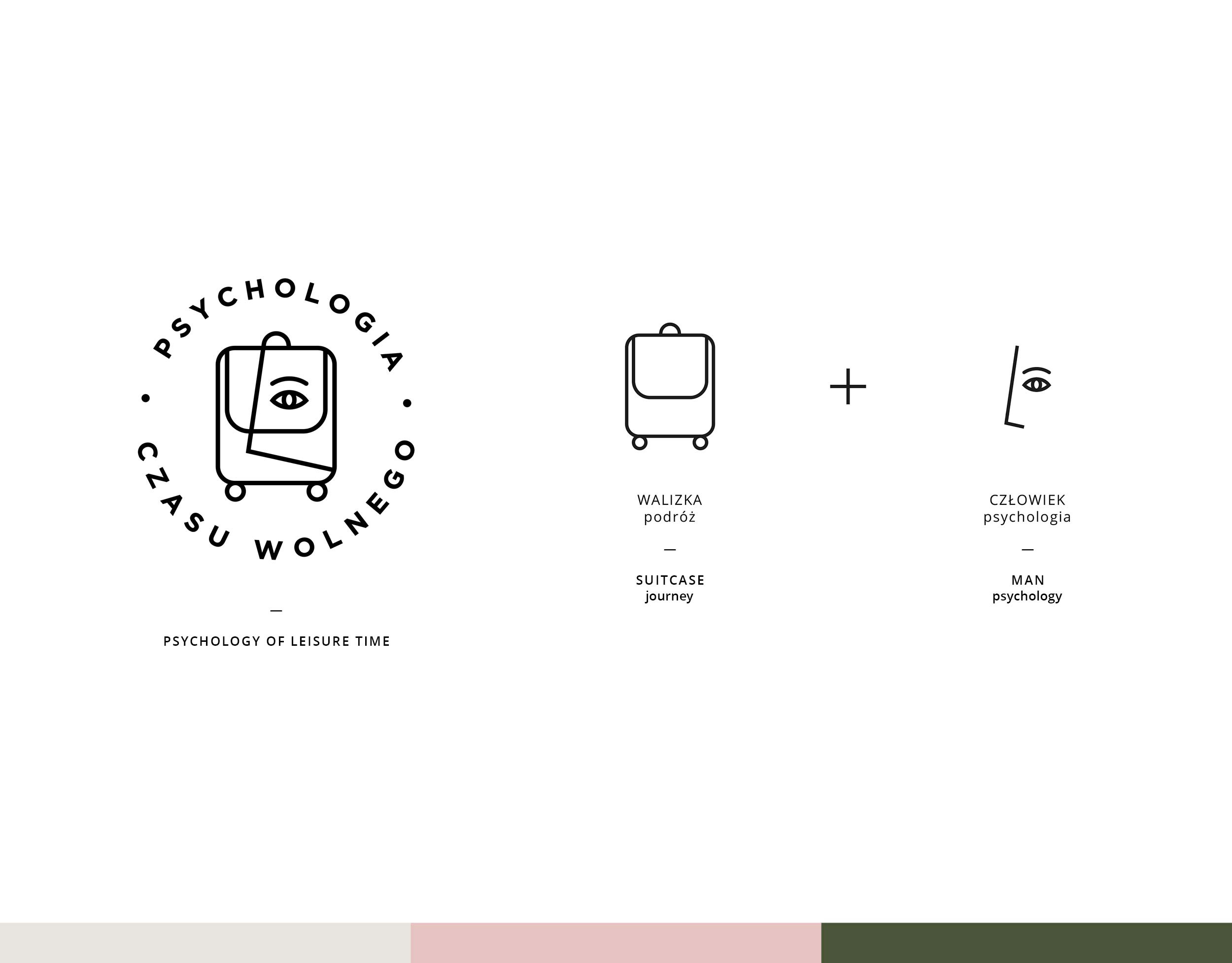 Psychologia czasu wolnego black logo circle logo delicate logo design eye face face logo feminine design leisure time logo logo design minimal minimal logo monochromatic logo psychology psychology logo simple logo suitcase suitcase logo travel logo