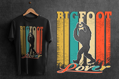 Bigfoot Lover T-shirt design awesome bigfoot boys design graphic design illustration lover retro tshirt vector vintage yeti