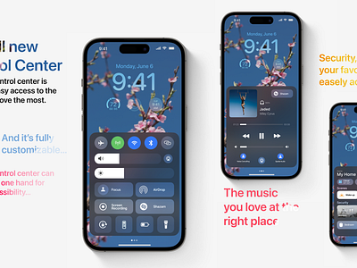 Concept Control center on iOS 18 concept control center design figma graphic design ios17 ui ux