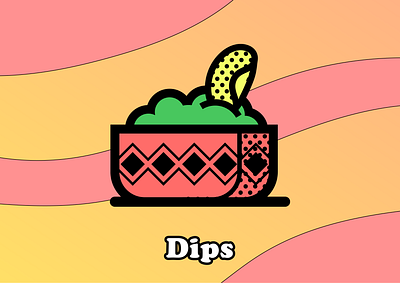 Lono's Dips branding design dip food illustration menu