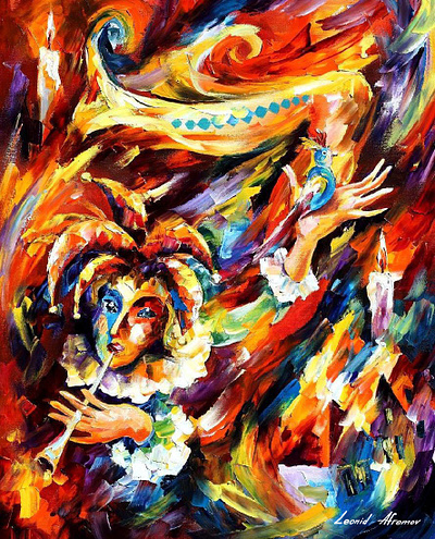 CLOWN AND CANARY leonidafremov