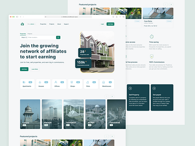 Landing page design landing page real estate ui user interface ux design web design