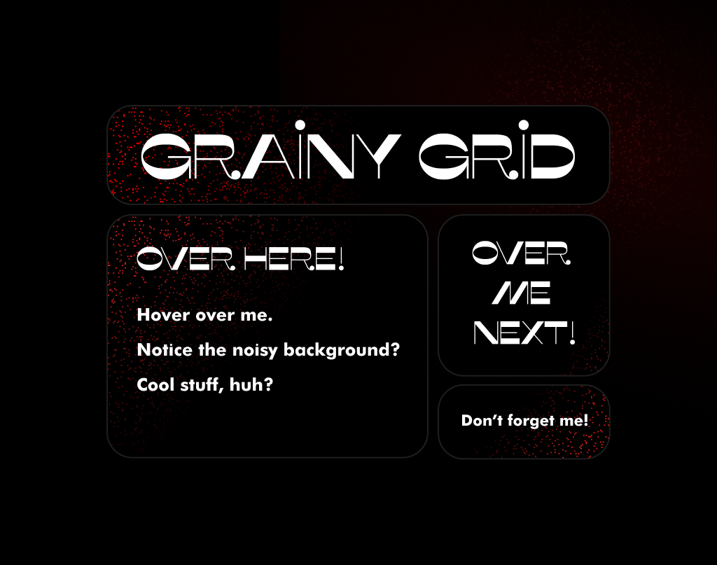 Daily Design + Code #1 (Grainy Gradient Texture, CSS Grid) by ...