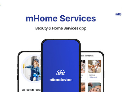 mHome Services - Beauty & Home Services App ac service app beautyapp blue categories cleaning design doorstep homeservice homeservices logo modernui professional ui