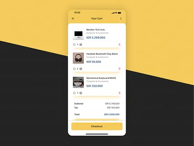 Shopping Cart - Daily UI #058 058 app dailyui design figma mobile shopping cart ui