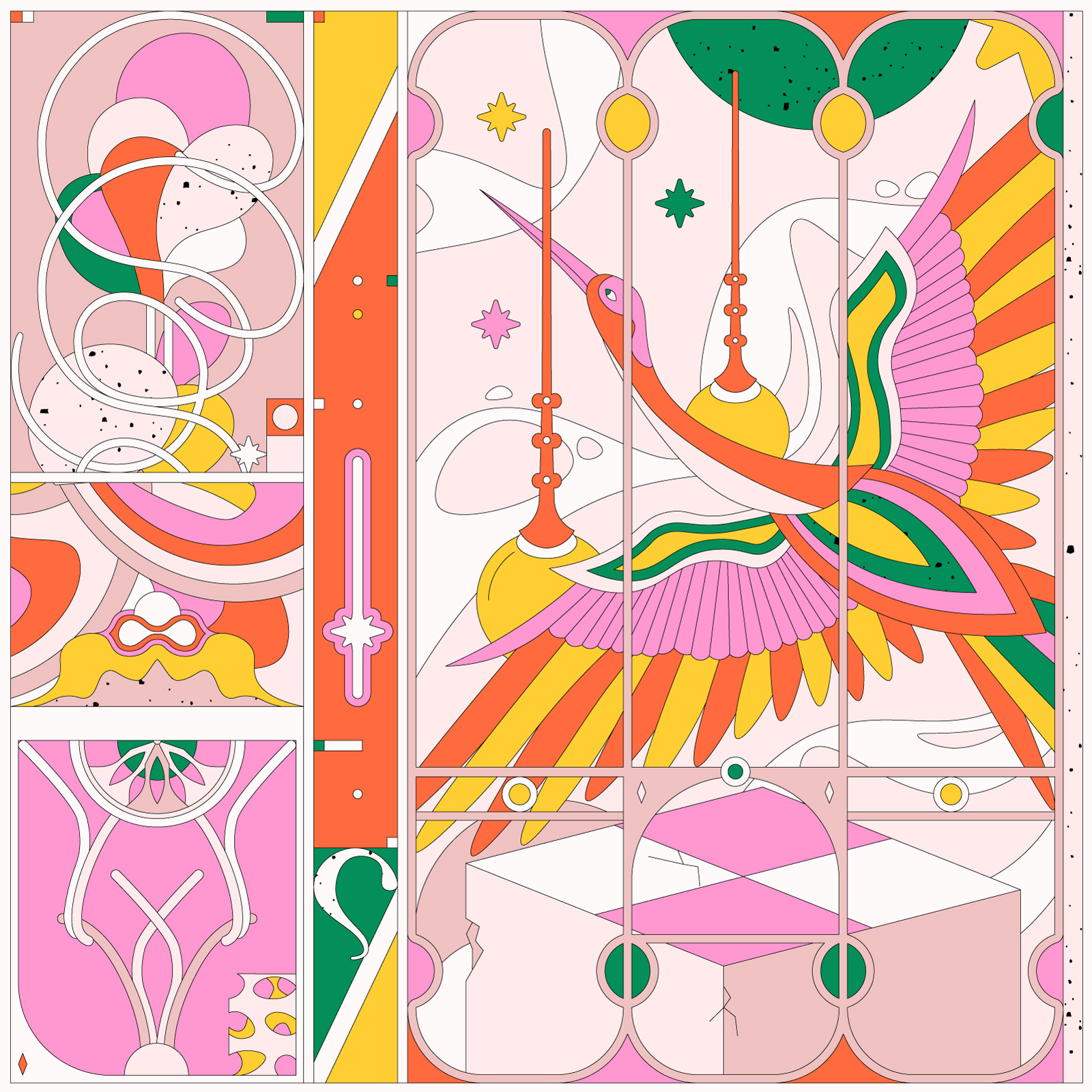 Flutter bird bird illustration color color palette color scheme colorful colors digital art illustration illustrator symbols vector vector art vector graphics vectorart vibrant vibrant colors wings