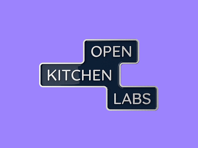 Open Kitchen Labs: 3D Pin 3d branding discord dynamic identity kitchen koto lab logo minimal motion motion graphics open pin rotating spinning