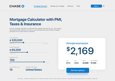 Chase bank UI DESIGN bank chase figma minimal mortgage ui ux