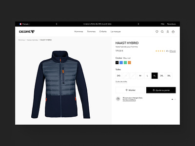 Degré 7 branding clothes dailyui design figma ui user experience ux web website winter