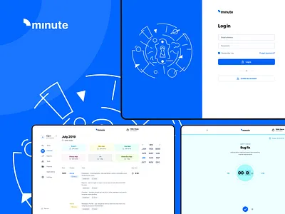 Dashboard | Minute Time Tracker application branding dashboard design desktop graphic design illustration time tracker ui ux web webdesign