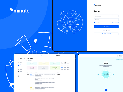 Dashboard | Minute Time Tracker application branding dashboard design desktop graphic design illustration time tracker ui ux web webdesign