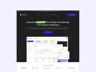 A Finance Solution Landing Page design fintech productdesign ui userinterface