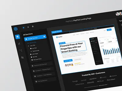 Codeless - No Code Website Builder cms component developer drag n drop no code no code platform page builder product design programming responsive ui ui design uiux ux web builder web developer webapp webflow website builder widget