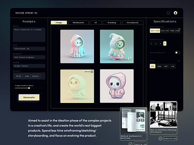 AI Platform UI ai ai generation animation app app design branding crypto design designer figma graphic design illustration moodboards storyboards ui user interface ux vector